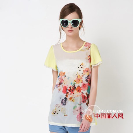 太平鸟t恤衫怎么样　夏季新款印花t恤衫搭配