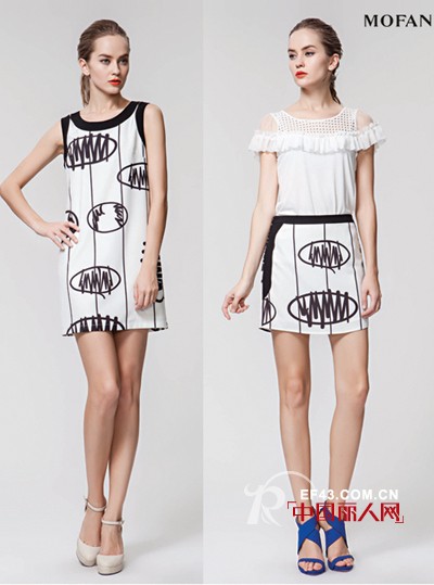 夏季时髦印花单品　印花连衣裙印花衫搭配