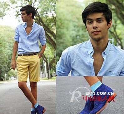 夏季清新淡蓝色男装　兴起清爽街头风