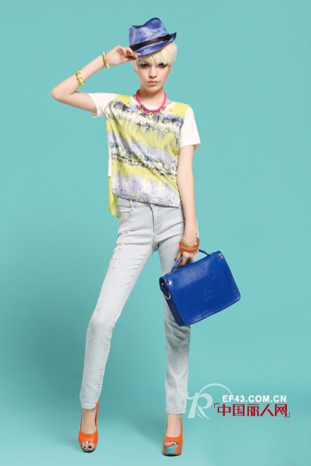 umisky/tng夏季时尚印花T恤  点亮璀璨夏季