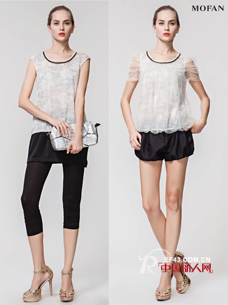 黑白服装搭配示范 MOFAN演绎黑白协奏曲