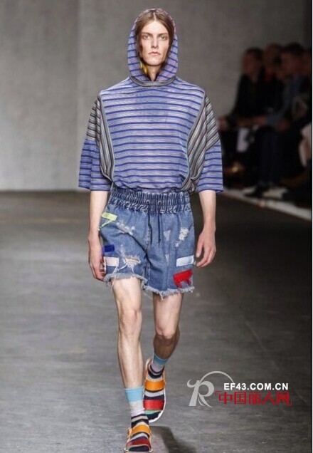 James Long 丹宁2015春夏男装 横条与色彩玩转视觉