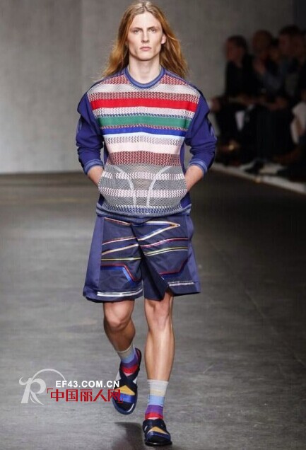 James Long 丹宁2015春夏男装 横条与色彩玩转视觉