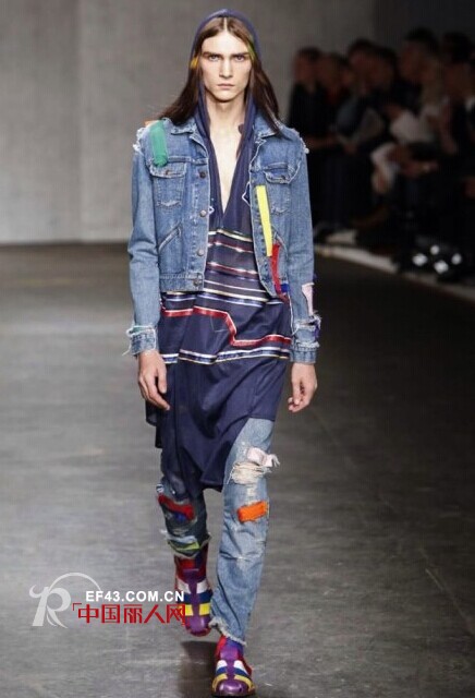 James Long 丹宁2015春夏男装 横条与色彩玩转视觉