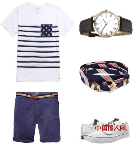 夏季潮男必修课 条纹海军风T恤搭配 夏日清凉搭配秘籍