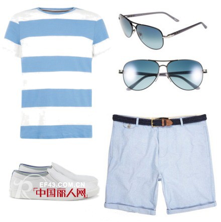夏季潮男必修课 条纹海军风T恤搭配 夏日清凉搭配秘籍