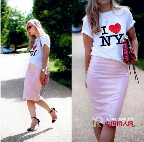 什么是铅笔裙 铅笔裙搭配 夏日亮色铅笔裙搭配