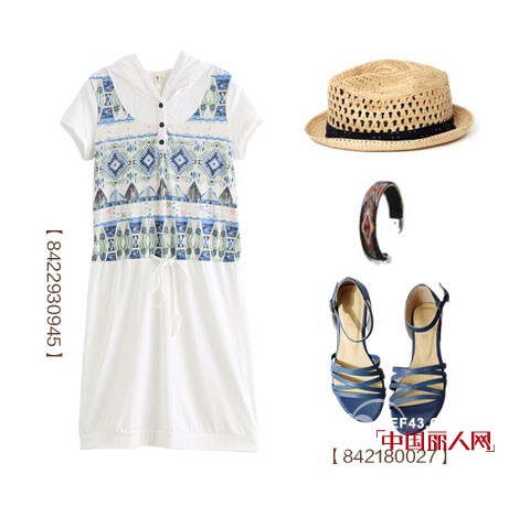 【茵曼每周新品】穿白色印花衫清凉一夏