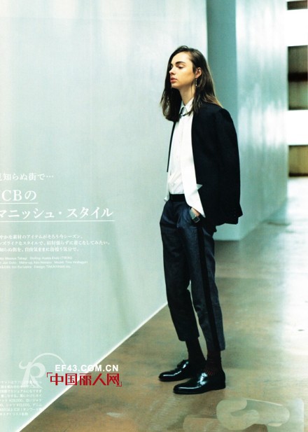 Boyfriend风格是什么样的 黑色男士皮鞋装扮 打造女性Boyfriend风