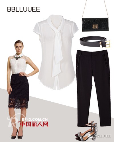 白衬衫搭配什么裤子  女士白衬衫搭配