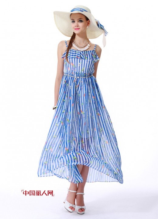 Ocean 海洋风  ik 2014夏季蓝白条纹单品