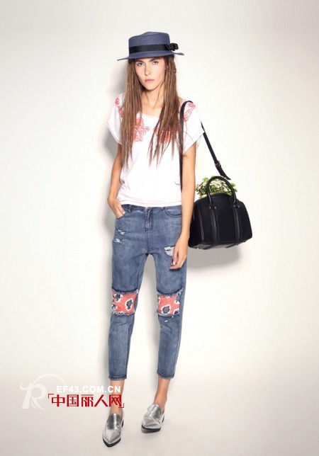 九分裤配什么上衣 牛仔九分裤搭配上衣