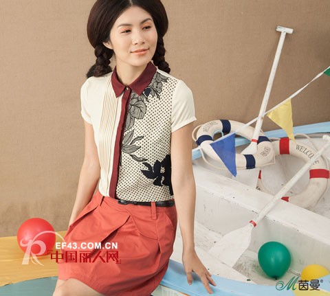 茵曼新品 波点+印花 优雅变奏曲