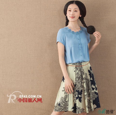 茵曼新品 波点+印花 优雅变奏曲