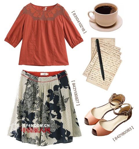 茵曼新品 波点+印花 优雅变奏曲