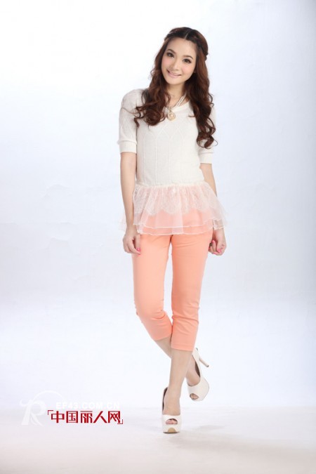 夏季穿中袖合适吗 中袖韩版连衣裙 蕾丝衫九分裤搭配