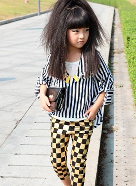 个性女童服装搭配 女童T恤配什么裤子