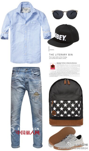 男士短袖衬衫搭配 牛仔衬衫怎么搭配 型男造型怎么搭配