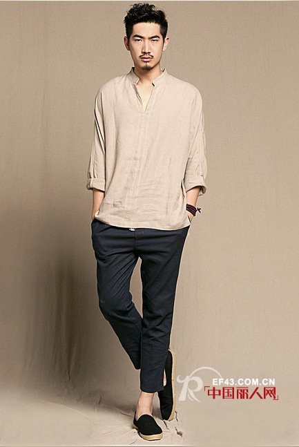 夏季型男搭配 中国风元素男装搭配享受慢生活