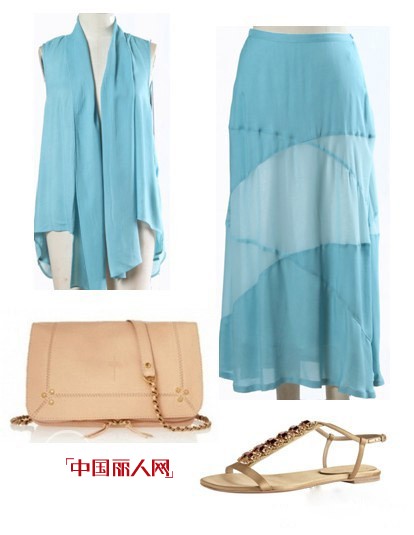 一衣多穿  一条长裙的五种搭法