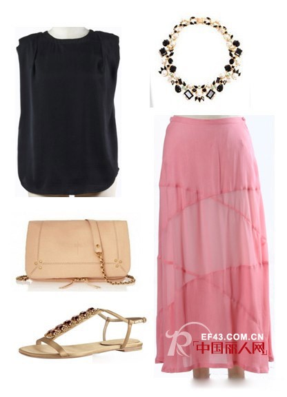 一衣多穿  一条长裙的五种搭法