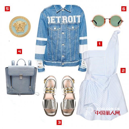 街拍穿什么服装?姚星彤巴黎街头玩转丹宁风