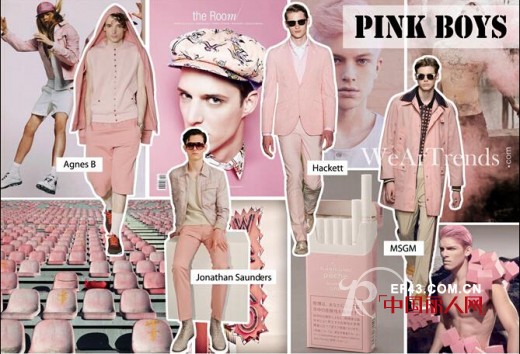 2015春夏男装时装周色彩:骚“粉”弄姿的季节