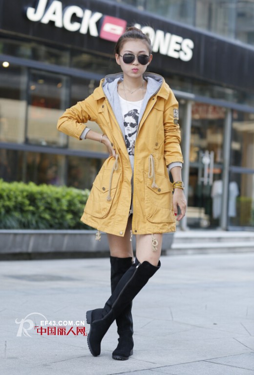 HYZ时尚女装2014秋装新款军旅风外套