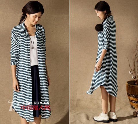 潮流新贵 长款衬衫做裙装 衬衫裙时尚百搭