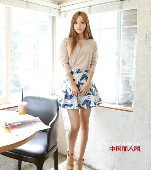 时尚好看印花半身裙  遮住赘肉轻松显瘦