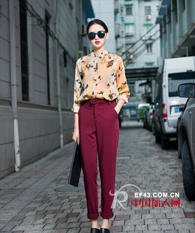 街拍哈伦裤时尚美搭   显瘦其实很简单