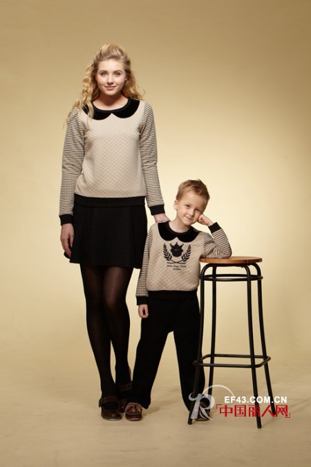 上流家族亲子装2014秋冬亲子装图片 秋冬亲子装流行什么款式