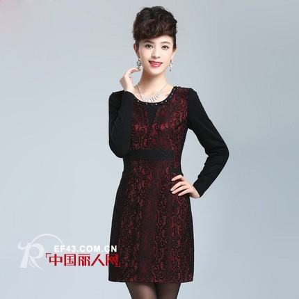 匠记品牌连衣裙推荐 三四十岁妈妈装秋季长袖裙搭配