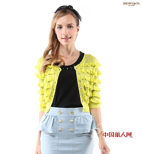 SHOWY&CO.秀亦2014秋季新款针织开衫 秋季针织开衫如何搭配