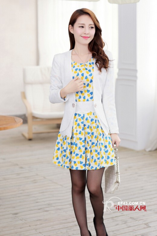 HYZ秋装新款套装系列  连衣裙+外套穿出优雅美