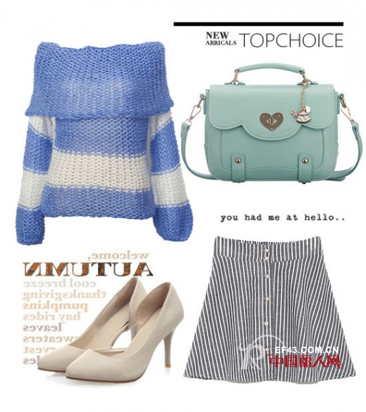 秋天怎么穿更时髦 毛衣搭配半身裙路人也能半身时尚达人