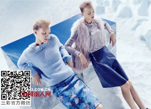 三彩女装2014冬装新品体验“冰”纷世界 3COLOUR三彩2014冬季形象大片