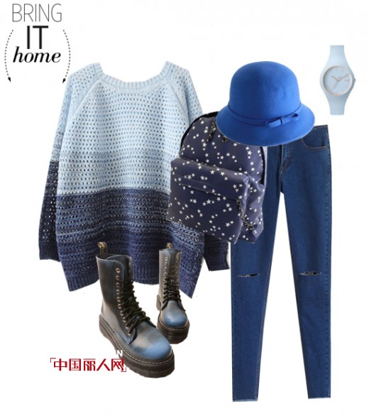 什么款式的毛衣更时尚?深秋个性拼接款式的毛衣搭配