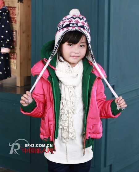 红配绿 假两件棉服搭配