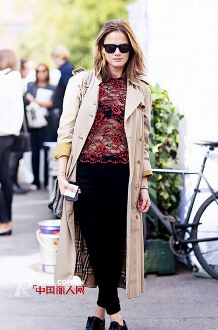 驼色风衣搭配 秋季经典风衣造型