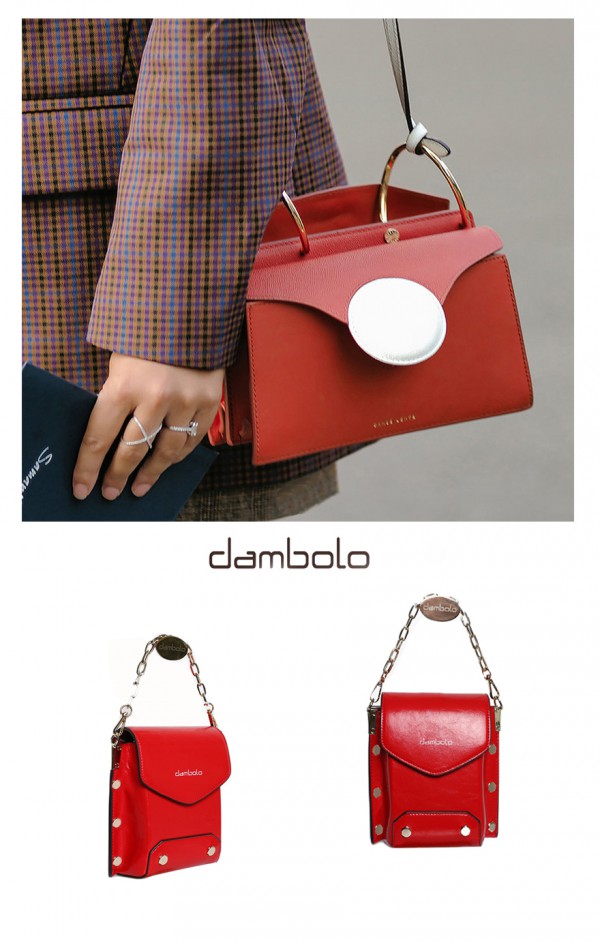 秋冬想要时髦抢眼 一个丹比奴红色包包就足矣