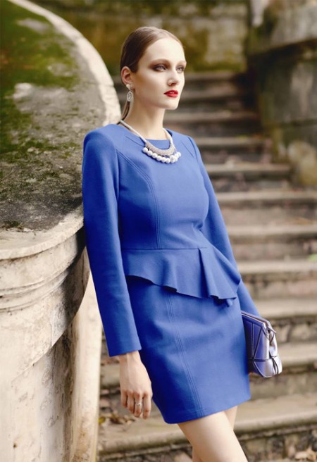 蓝色优雅时尚单品的搭配 ECA为你搭配