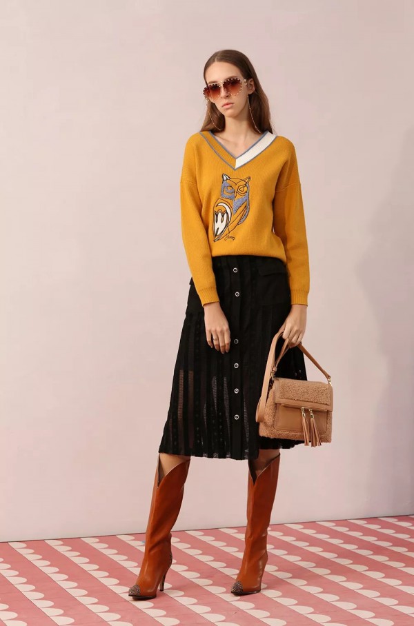 冬日打底毛衣也要穿出时尚感