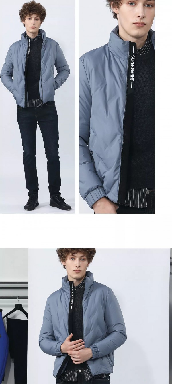 穿上羽绒服 秒变型男