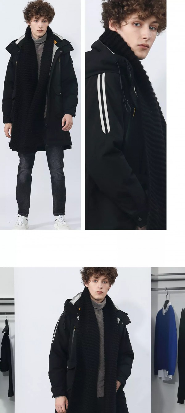 穿上羽绒服 秒变型男