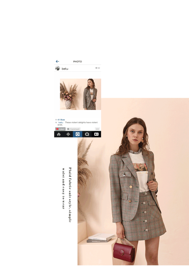 秋冬季气质西装搭配 教你如何玩转经典格纹元素