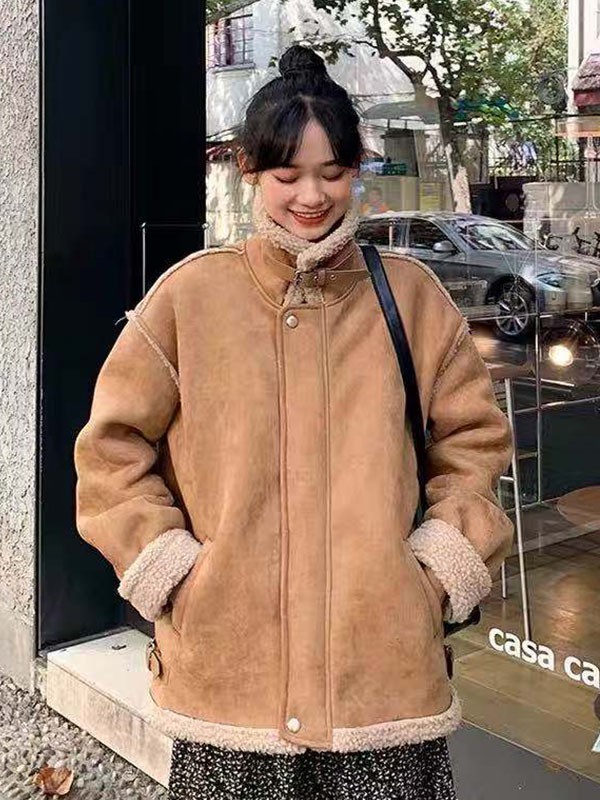 复古麂皮绒单品搭配 高级感尽显