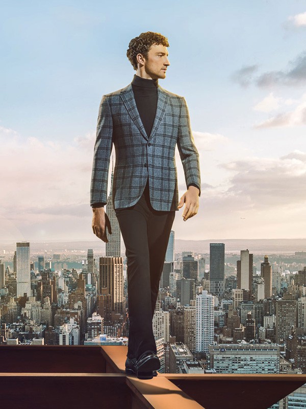 冬天穿西装里面配什么衣服 九牧王西装搭配高领打底衫有型