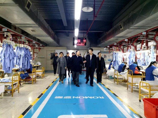 奉化区胡永光代区长莅临罗蒙集团指导