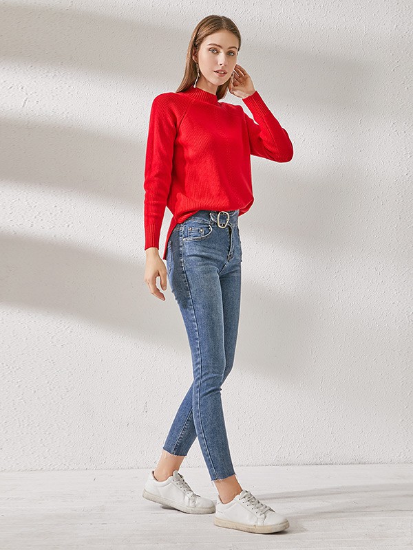 粗腿的人穿什么版型的牛仔裤 秋季牛仔裤配毛衣好看吗?